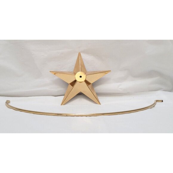 Dept 56  24K Goldplated 13” METAL ORNAMENT HANGER w/Weighted Star Base #77046 - Picture 6 of 13